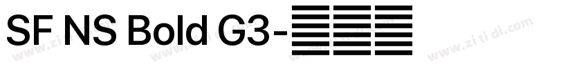 SF NS Bold G3字体转换 SF NS Bold G3字体转换